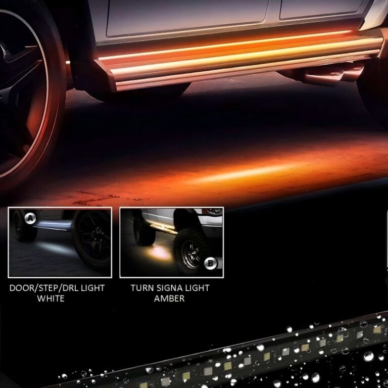Electric Side Steps with Dual LED Light Strips